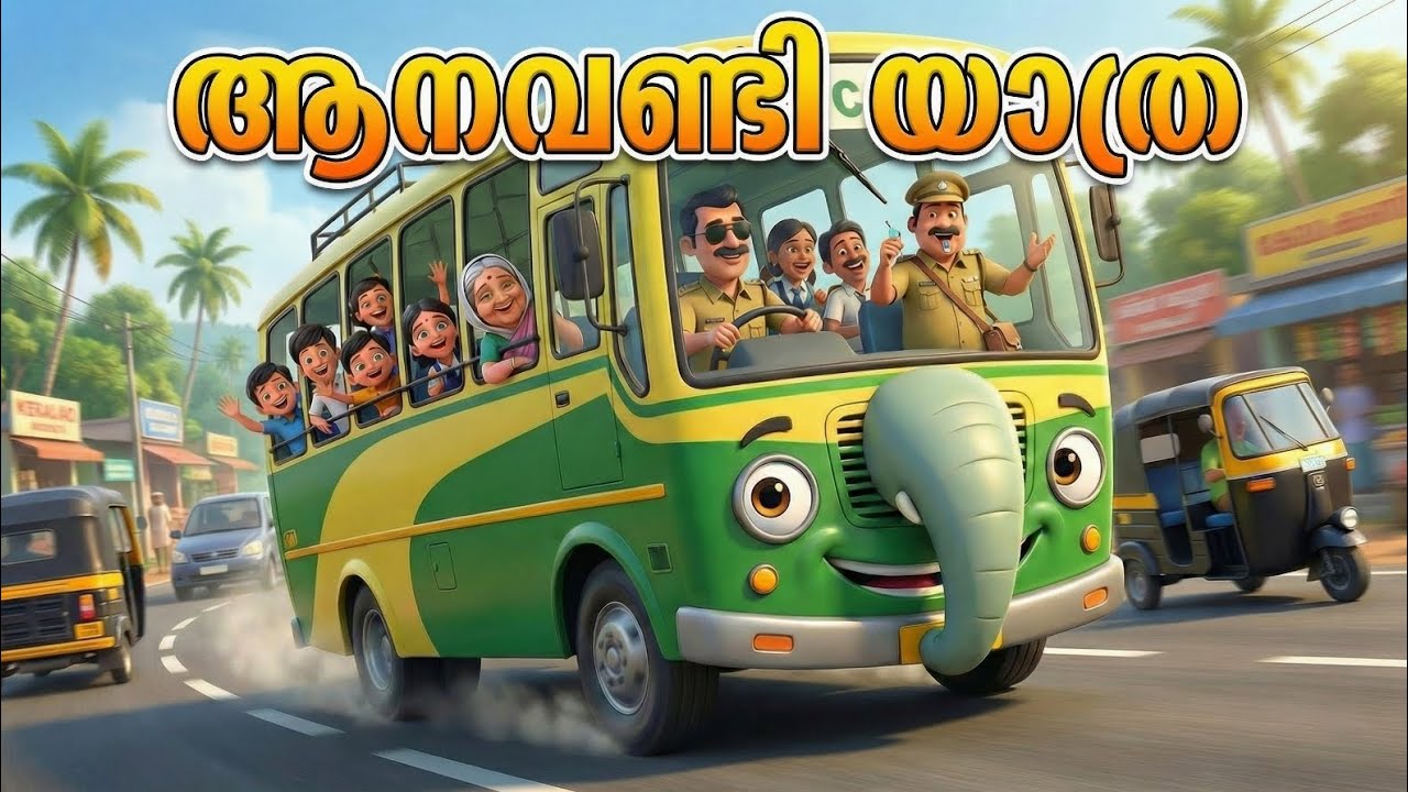 ആനവണ്ടി യാത്ര🚍 | Malayalam Kids Bus Song | Mittayi Malayalam