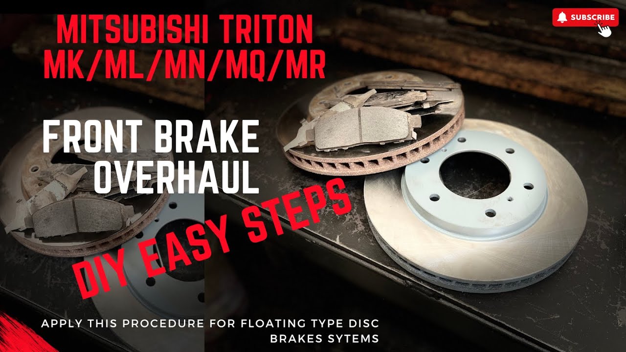 Mitsubishi Triton front brake pads replacement