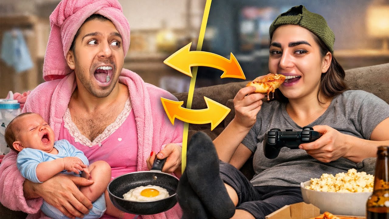 یک روز جاهامون عوض شد | آخرش دعوا شد؟!😱😂
