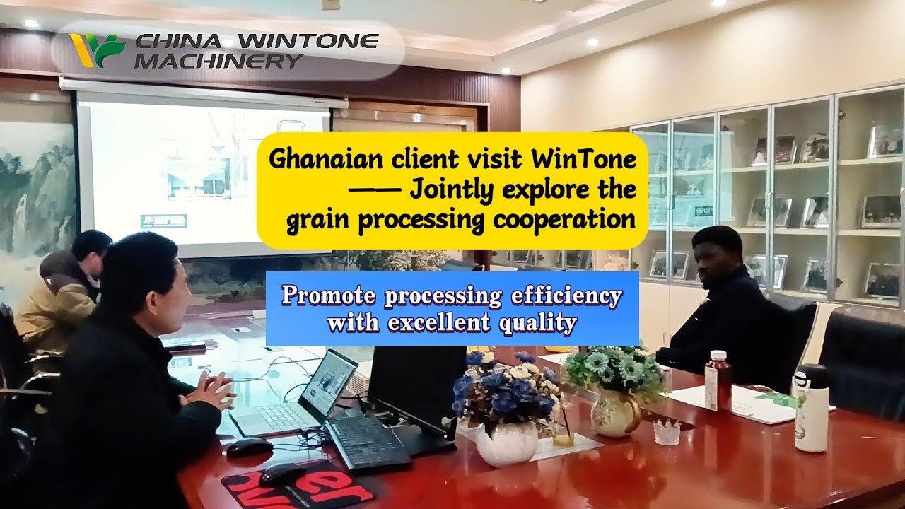 Sincerely welcome clients from Ghana to visit WinTone Grain Processing Machinery Manufacturer.