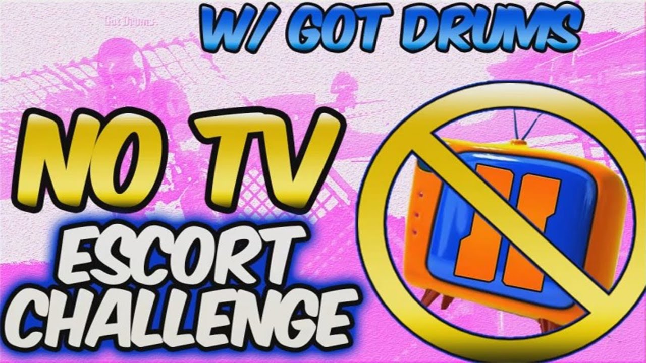 BO2 - No TV Escort Challenge w/ GotDrums & Friends