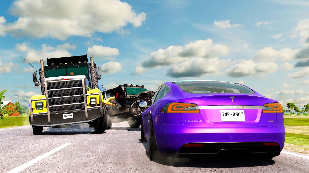 Realistic Truck & Car Crashes #10 - BeamNG.drive