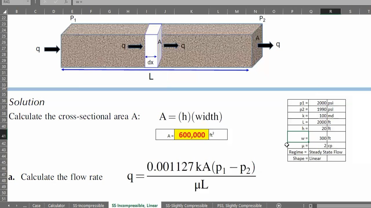 Q&A 32: Steady State, Linear Flow, Incompressible Fluid