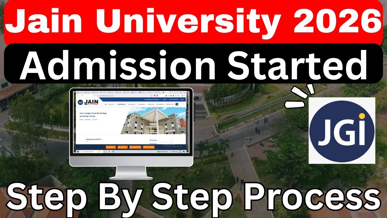 Jain University 2026 Admission Open ✅ - How To Fill Jain University Form 2026 | JET Exam 2026