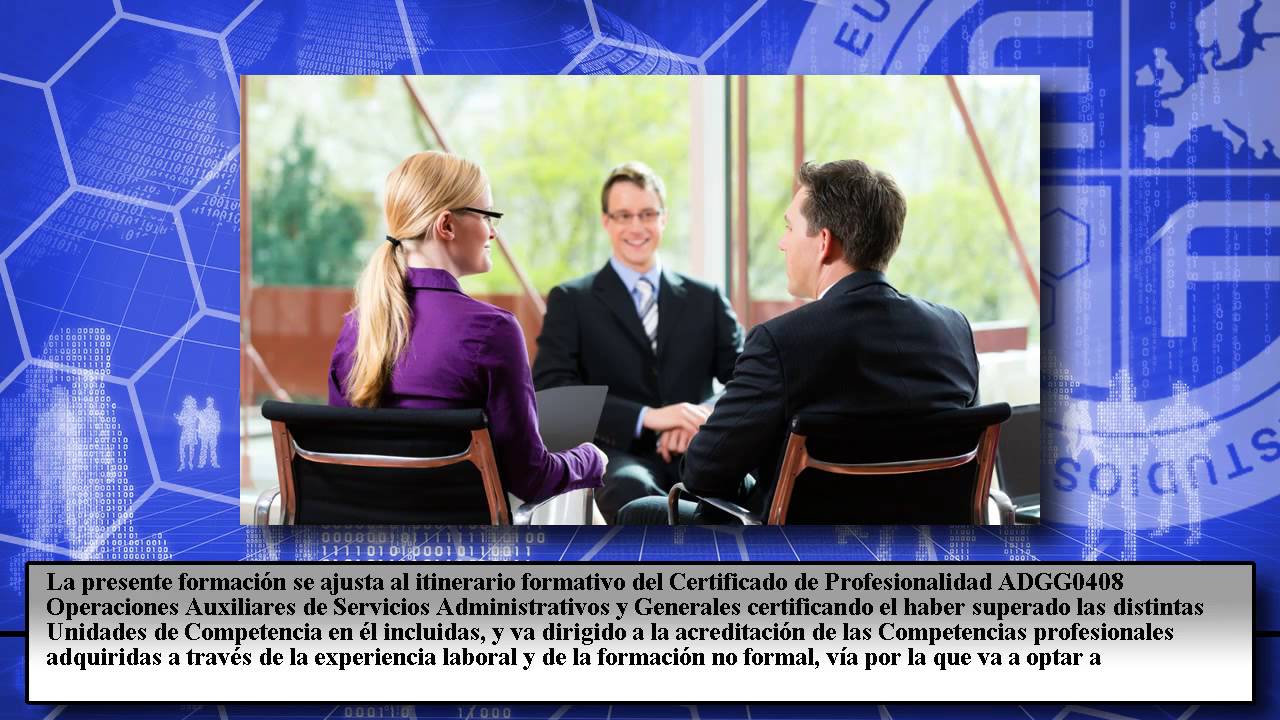 Adgg0408 Operaciones Auxiliares De Servicios Administrativos Y Generales Online - Cursos Online