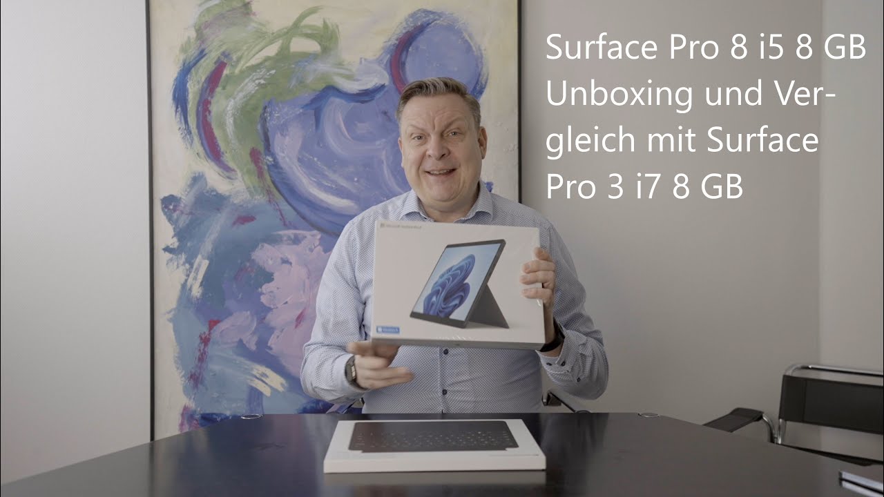 Surface Pro 8 i5 8 GB RAM 256 GB SSD Unboxing und Vergleich mit dem Surface Pro 3