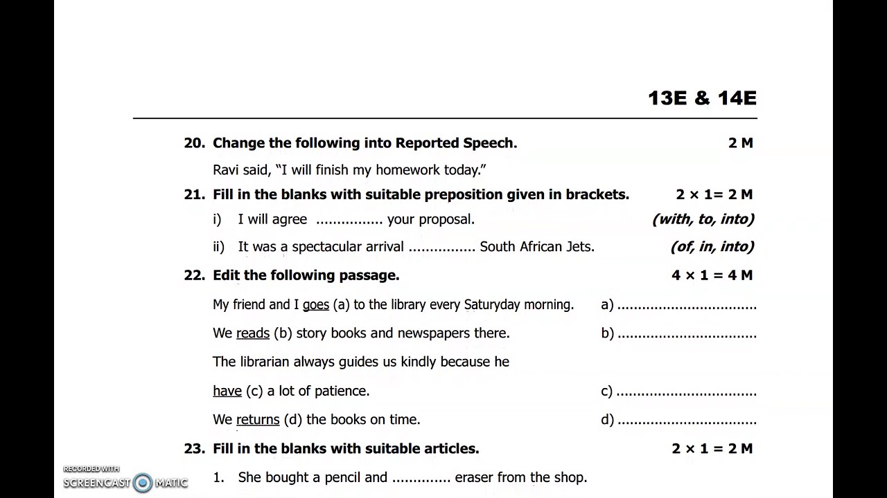 AP SSC 10th 3rd Language English Model Paper 2 (13E & 14E)2027 | Official BSEAP Model Question Paper
