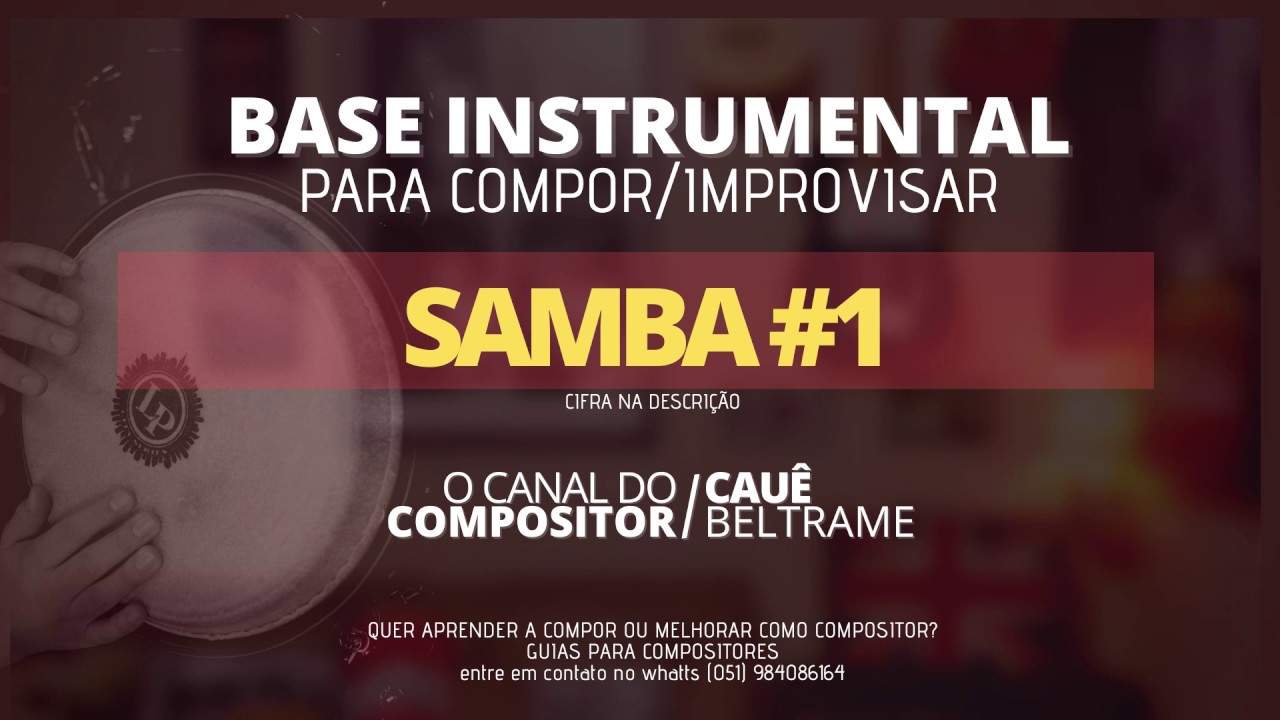 SAMBA #1 | Base de Percuss&atilde;o Para Criar Compor ou Improvisar Bpm 84