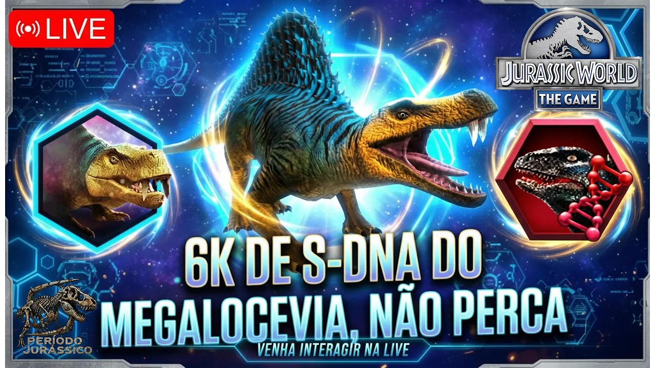 🔥 50 ETAPAS DE MEGALOCEVIA | ENQUETES AO VIVO | Jurassic World: The Game