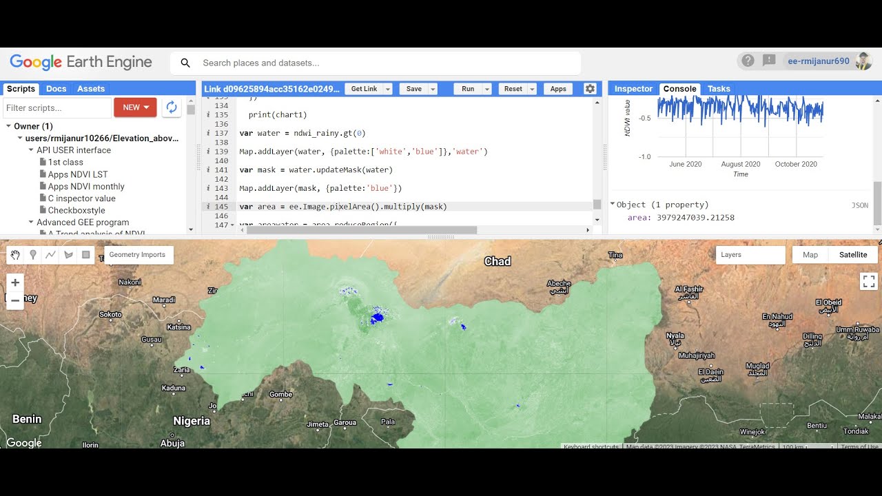 Monitoring the Storage Volume of Water Reservoirs Using Google Earth Engine |Monitor water body Area