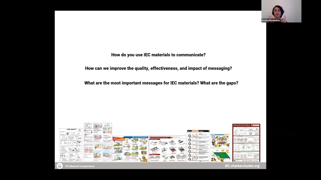 CCCM Practitioners' Day 2021 - Information, Education & Communication Materials for Shelter