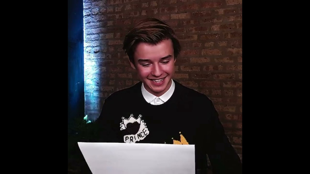 Max Jenkins reading a letter from Brian steel