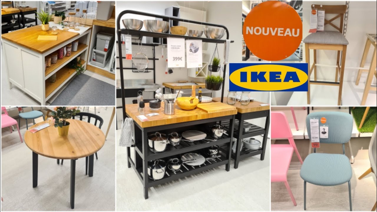 IKEA💥NOUVEAUTÉS ÎLOT CUISINE/ DESSERTE/ TABLE/ MANGE DEBOUT/ TABOURET DE BAR 09.06.21  #IKEA_FRANCE
