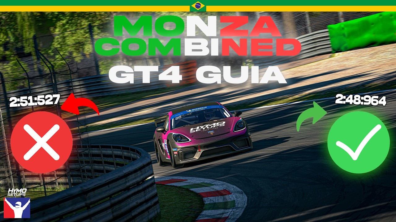 COMO FAZER MONZA COMBINED NO IRACING | GT4 Track Guide e dicas