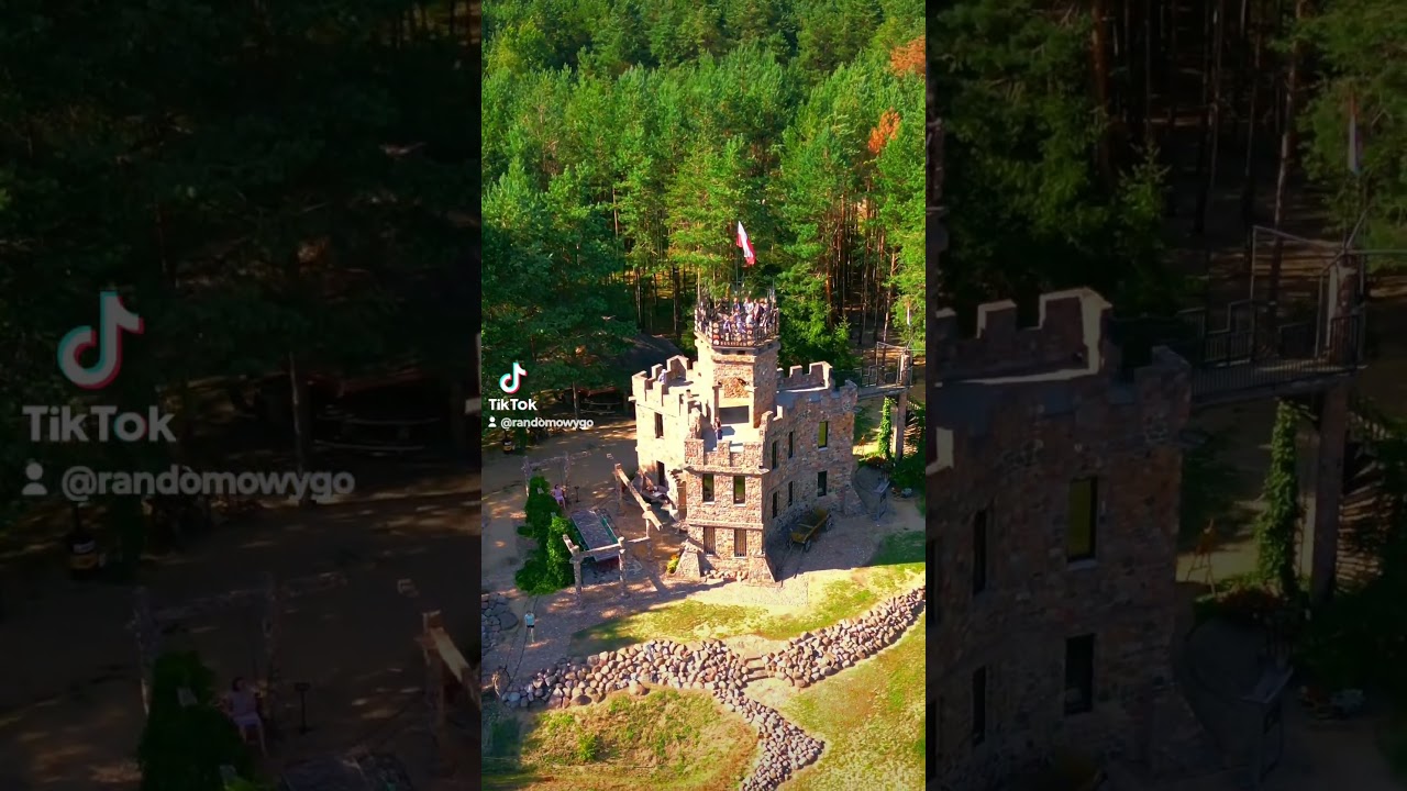 Kamienny zamek w pobliżu Siemiatycz na Podlasiu 🏰 #podlasie #zamek #polska_wieś #dronepilot