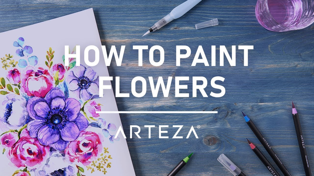 How To Paint Flowers with Real Brush Pens - Step-by-Step Guide