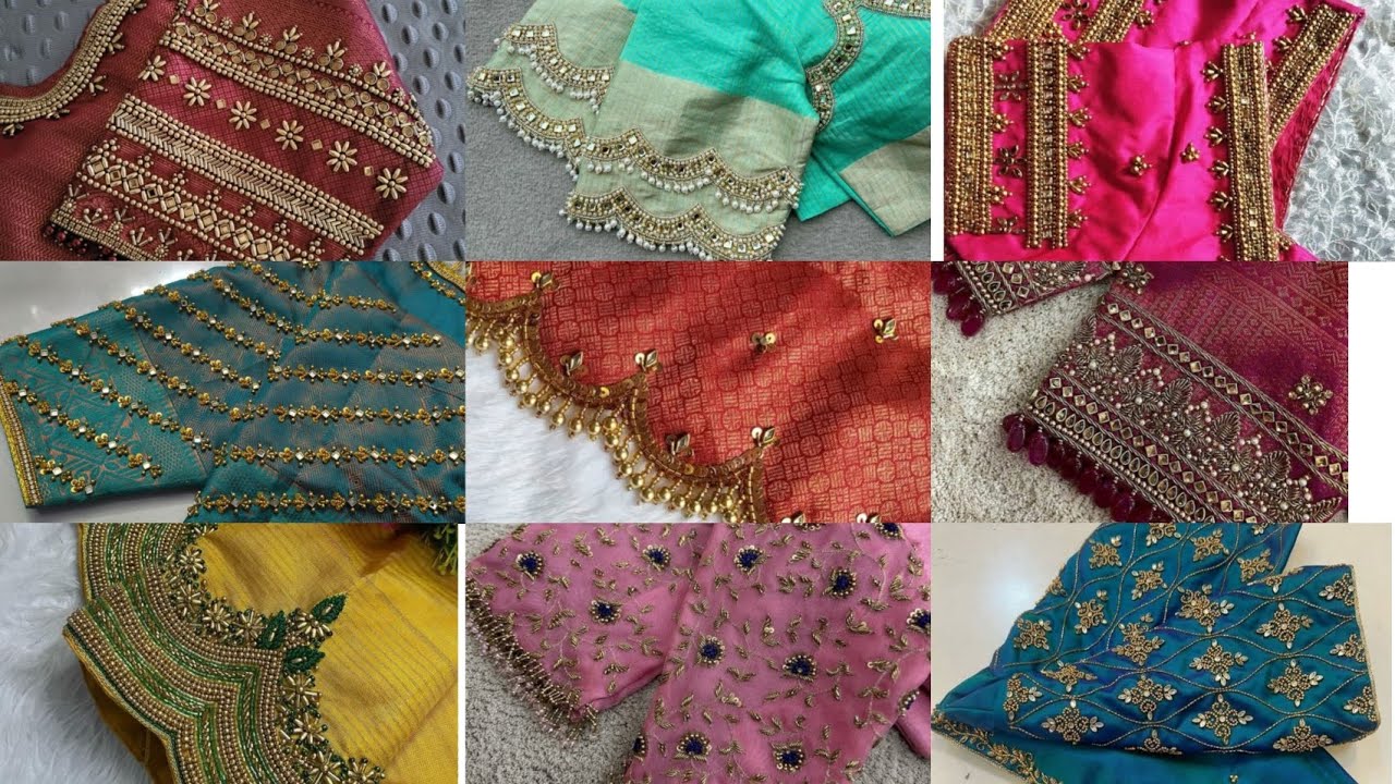 💁‍♀️😱 Maggam work Blouse Designs/latest blouse models/pattu saree blouse designs/aari work blouse