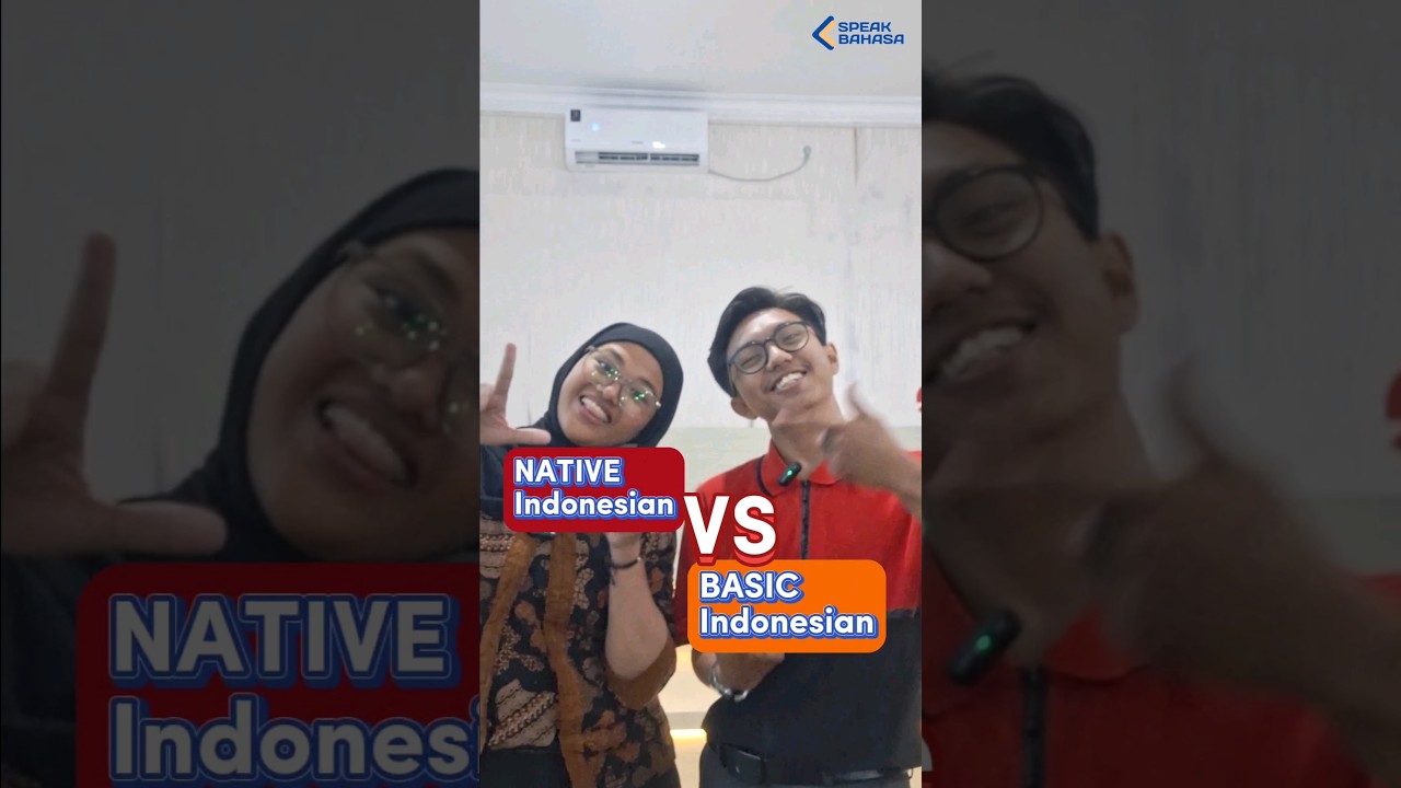 Basic VS Native Indonesian 🇮🇩😁 which one do you like, speakers? #speakbahasa #learningindonesian