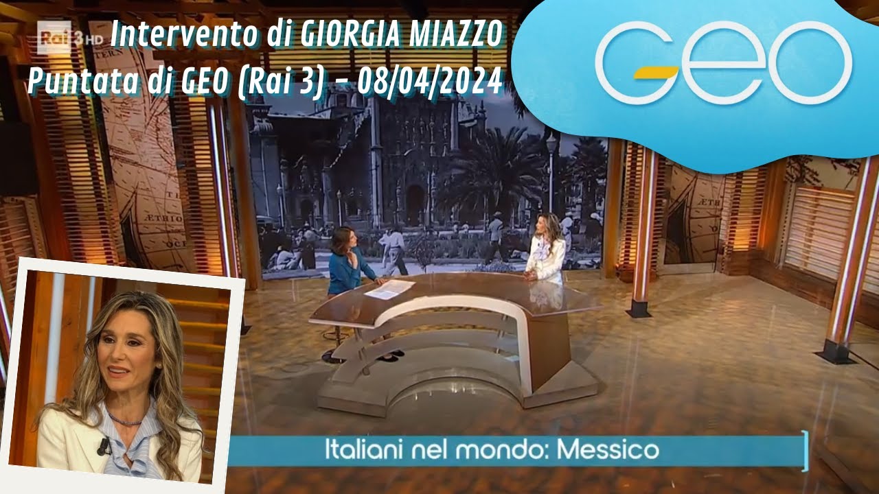 GIORGIA MIAZZO nel programma GEO di Rai 3 - 08/04/2024