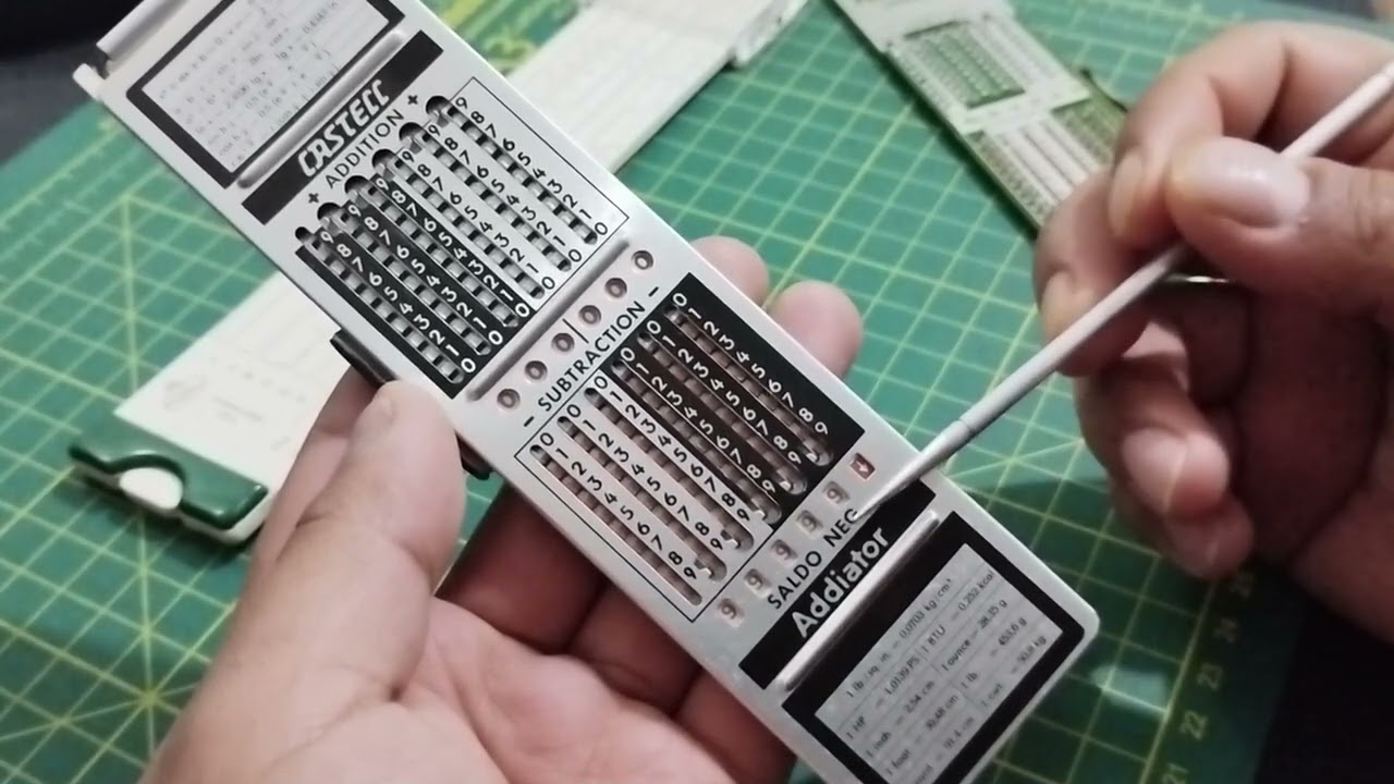 Como usar una Sumadora de bolsillo Addiator Universal (Parte 1)