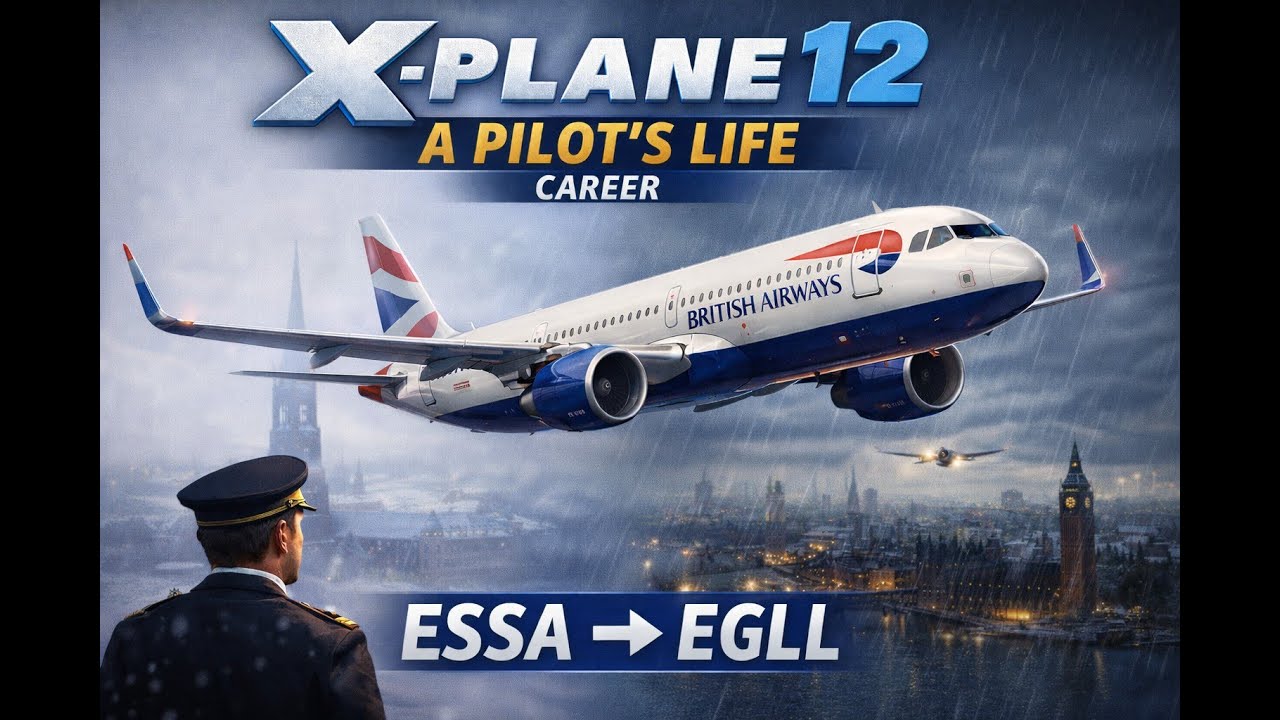 X-Plane 12 | Toliss A321neo - (ESSA) Stockholm to (EGLL) Heathrow | Realops Ground Handling