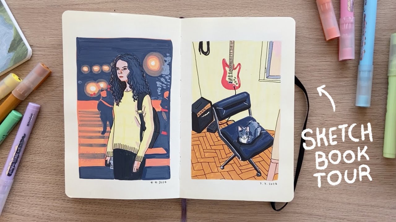 sketchbook tour ✿ mi proceso real atravesando un bloqueo creativo
