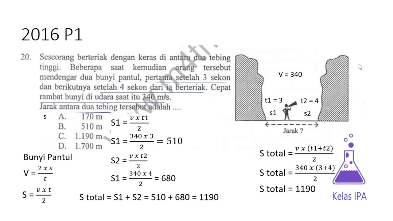 Bahas Soal Pemantulan Bunyi IPA SMP #Bunyi
