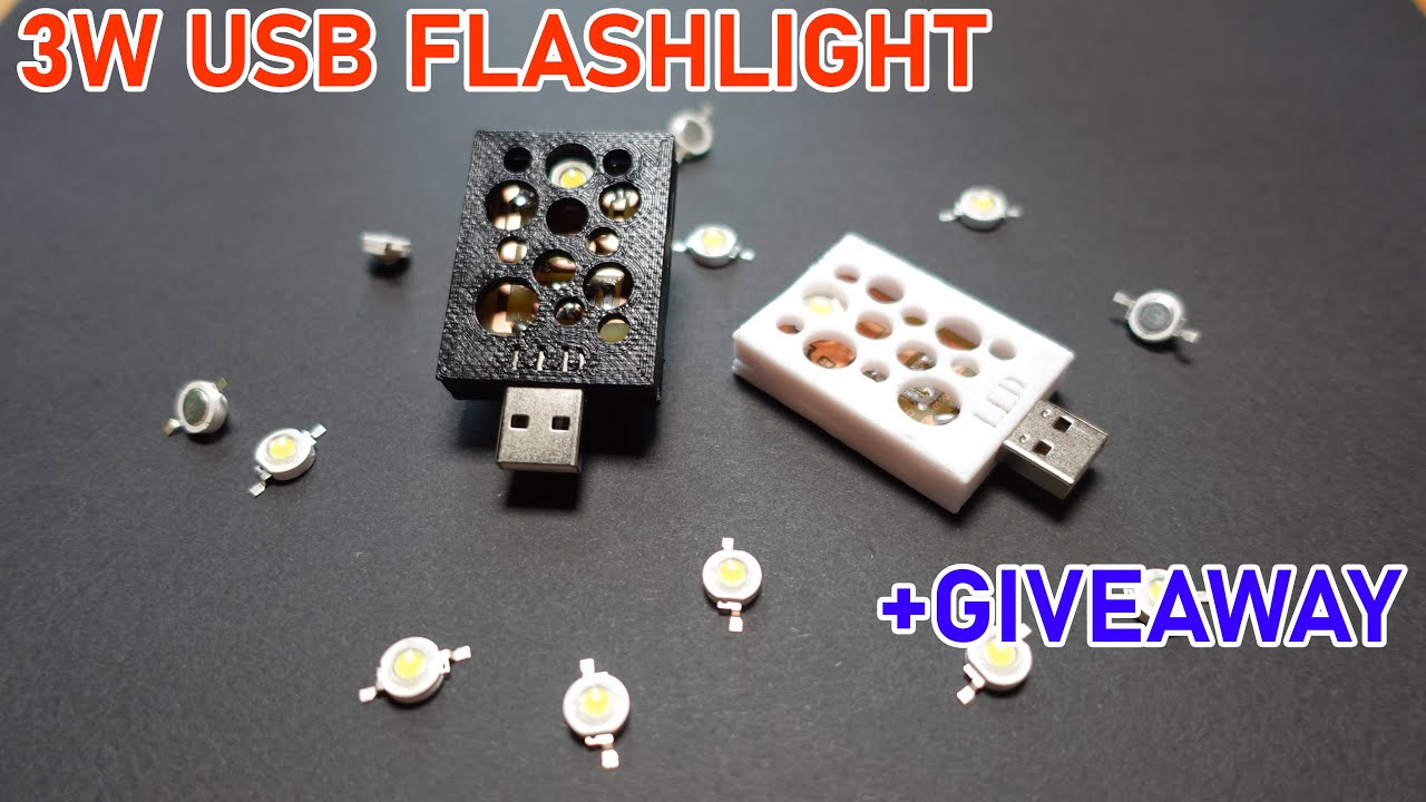 DIY Making a 3W USB powered LED flashlight GIVEAWAY