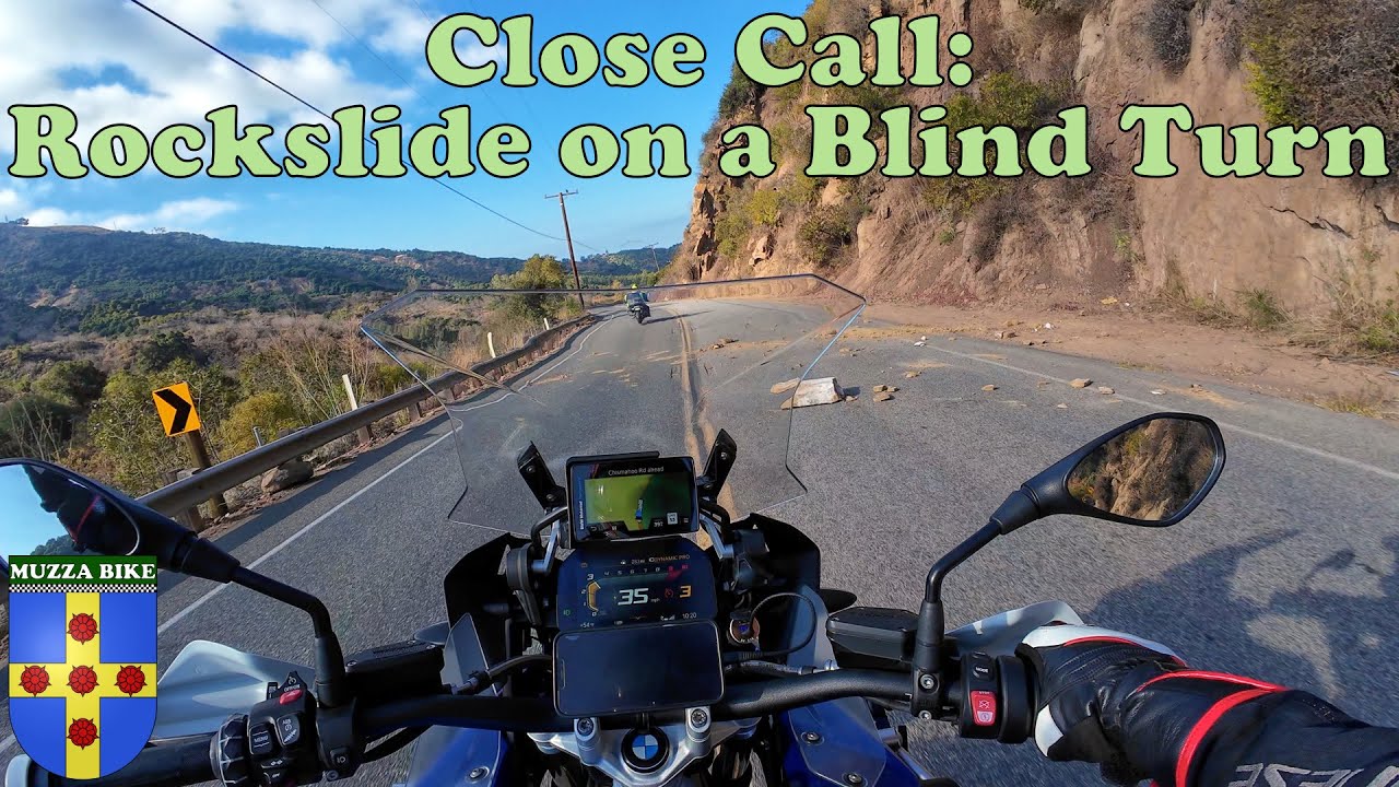 Close Call: Rockslide on a Blind Turn