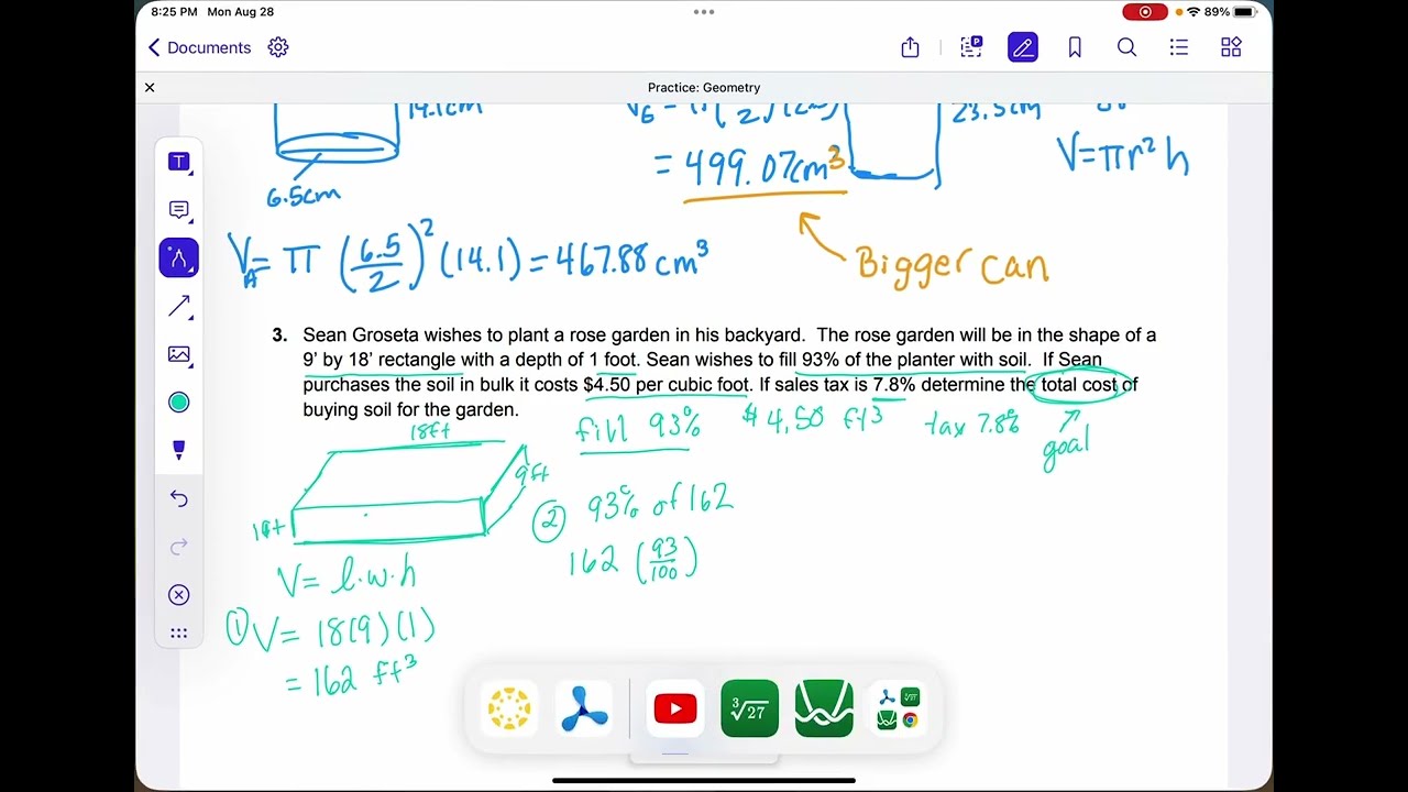 Mat 14X Geometry Practice Solutions part 1