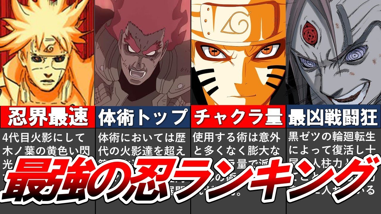 【NARUTO】最強の忍は誰！？最強忍ランキングTOP20【ナルト解説・考察】