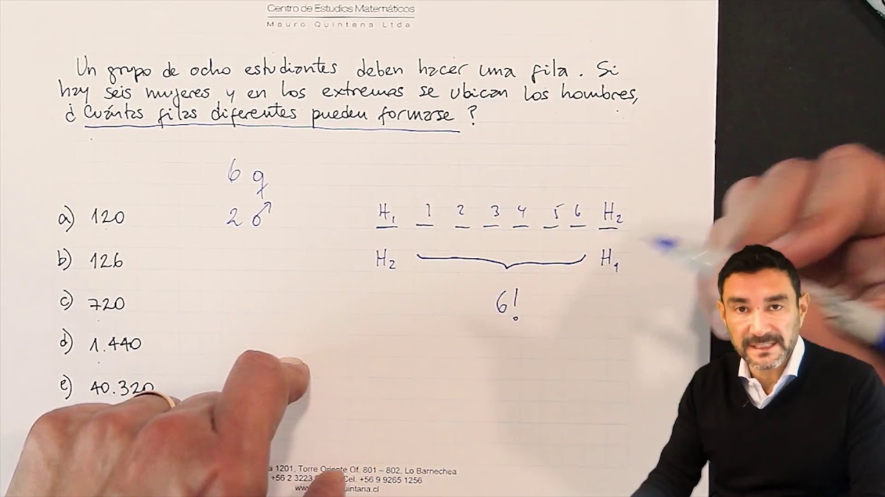 Combinatoria, Permutaci&oacute;n Lineal - Profe Mauro Quintana