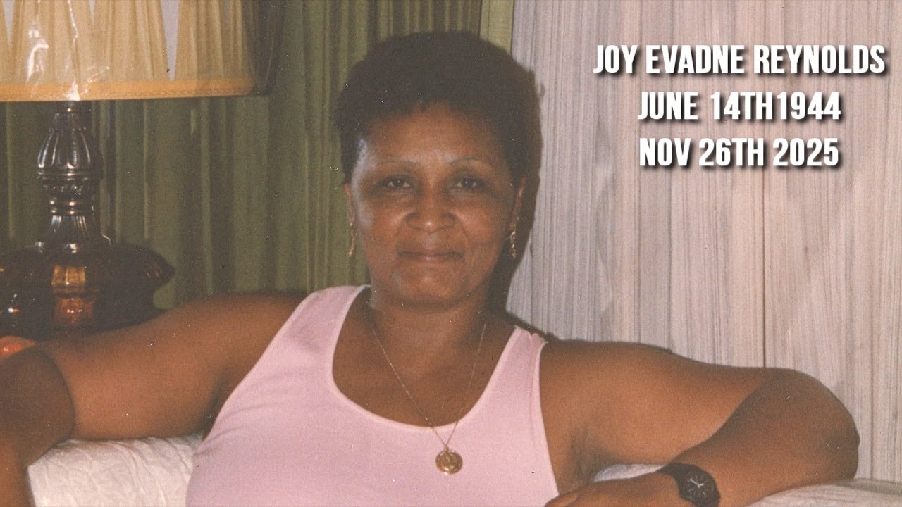 In Loving Memory of JOY EVADNE REYNOLDS  SUNRISE :June 14th 1944  SUNSET: November 26th 2025.