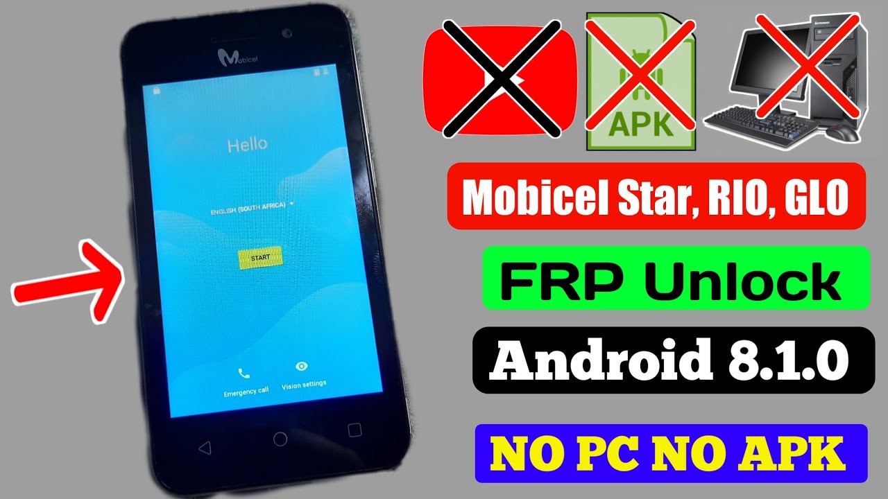 frp Mobicel Star 8.0.1 Bypass Google Account Mobicel Rio NO PC NO SIM FRP Unlock Remove Mobicel  GLO