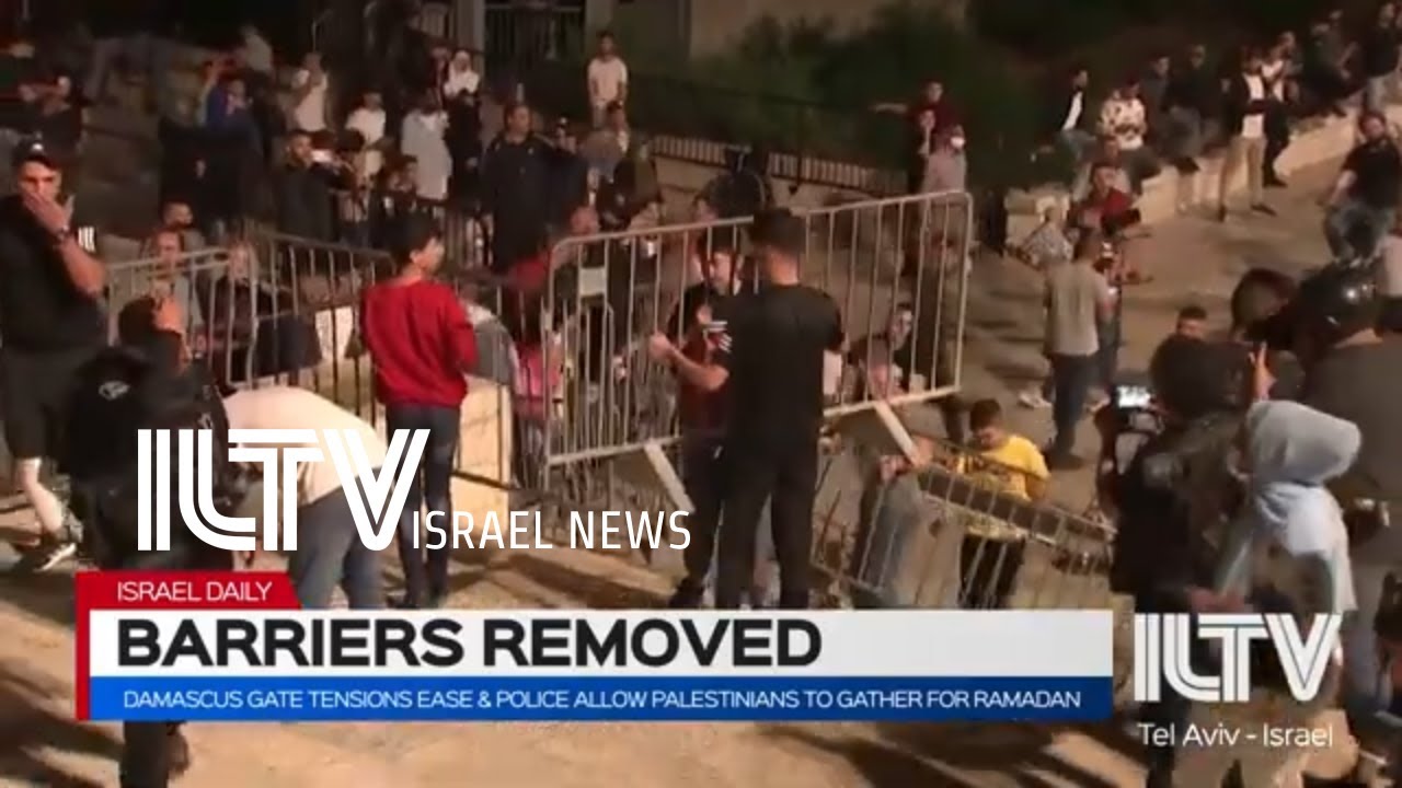Damascus gate tensions ease & police allow Palestinians to gather for Ramadan
