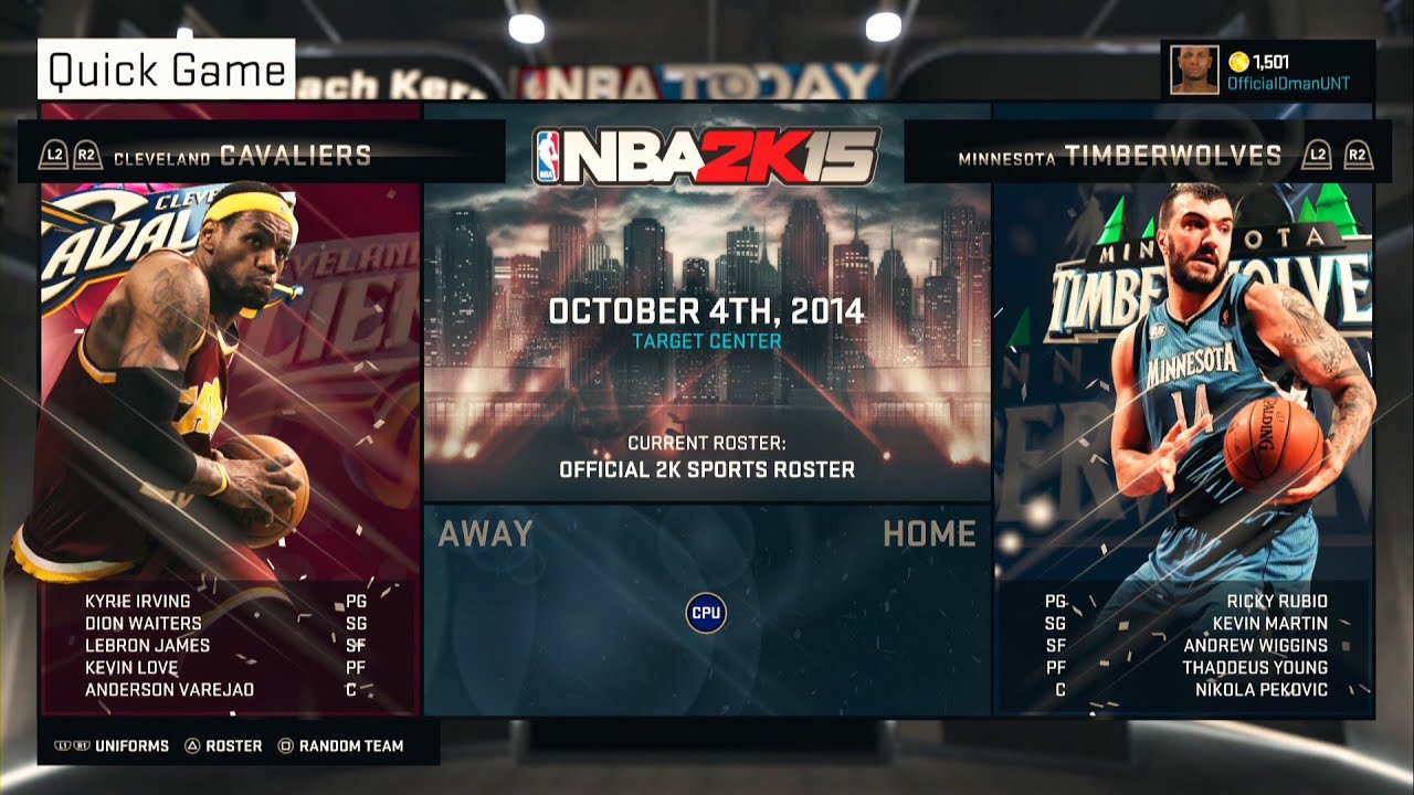 PS4 NBA 2K15 HD Gameplay!: Andrew Wiggins vs. Lebron James!