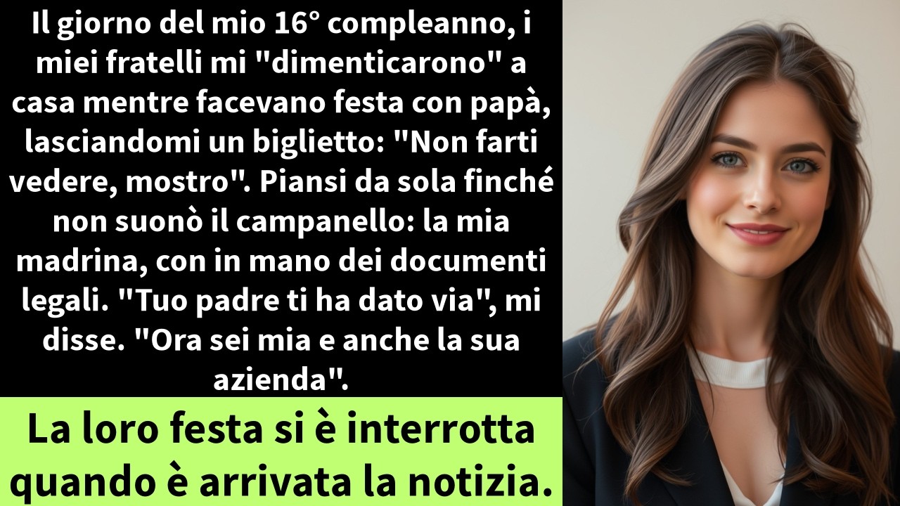 Il giorno del mio 16° compleanno, i miei fratelli mi 