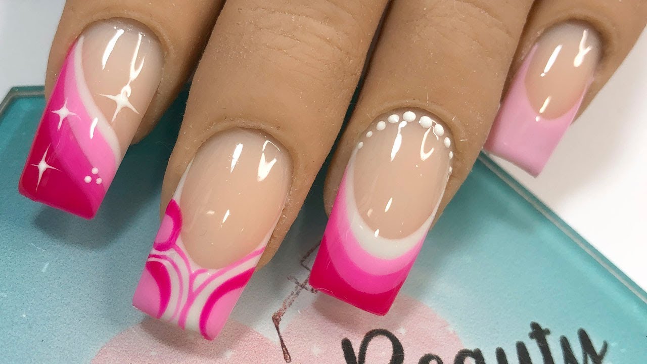 COMO DECORAR UÑAS CON FRANCÉS/Aprende con JakelinBeautyNails 😍