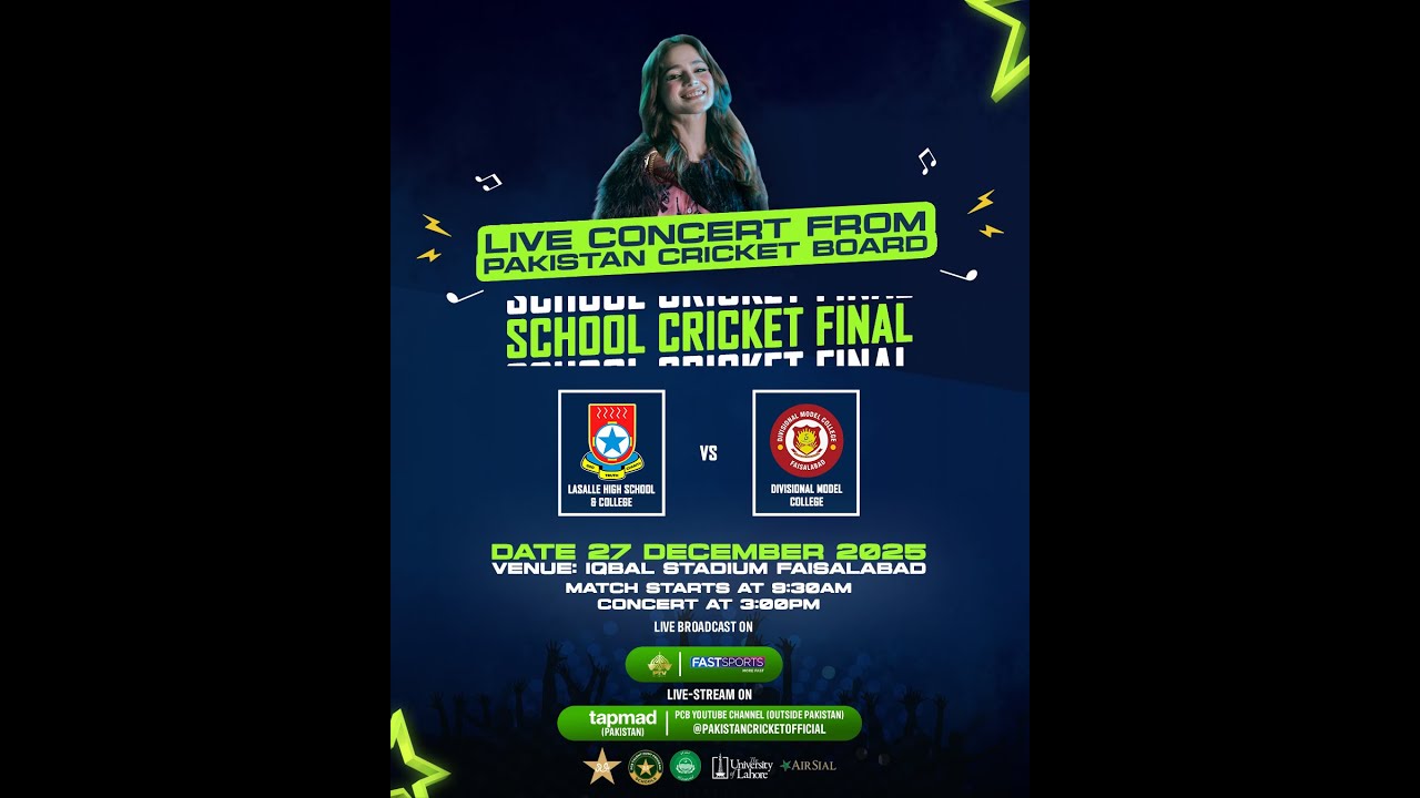 Live | La Salle vs Divisional Model | Final | PCB Faisalabad Commissioner Super Eight Schools Cup