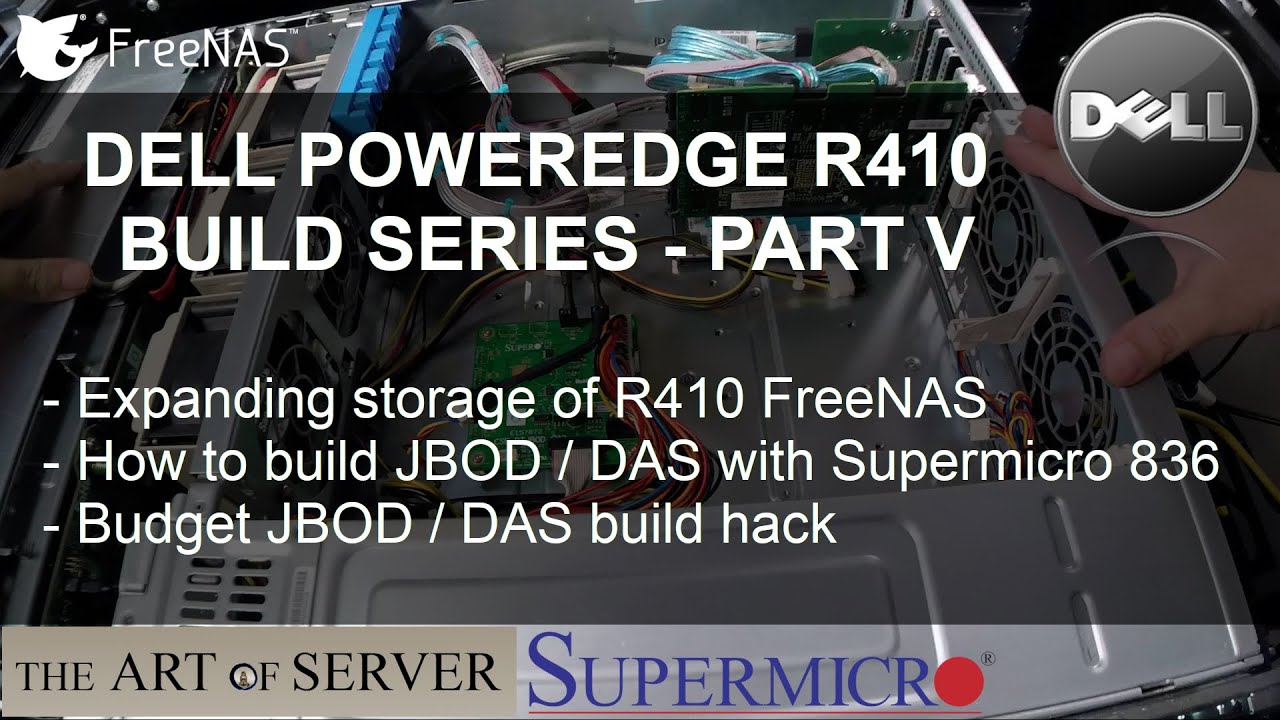 Dell PowerEdge R410 build PART 5 | Expanding FreeNAS storage by building Supermicro 836 JBOD / DAS