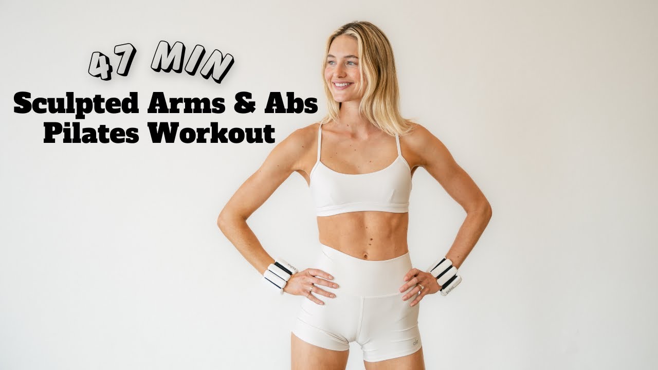 47 Minute Sculpted Arms & Abs Pilates Workout | New 7-Day Sculpted Arms & Abs Challenge!