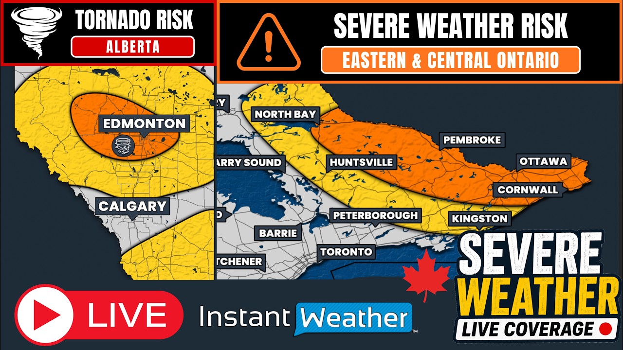 🔴 LIVE | ⚠️ Severe Weather Coverage: Ontario & Alberta (Tue, Jul. 14, 2026)
