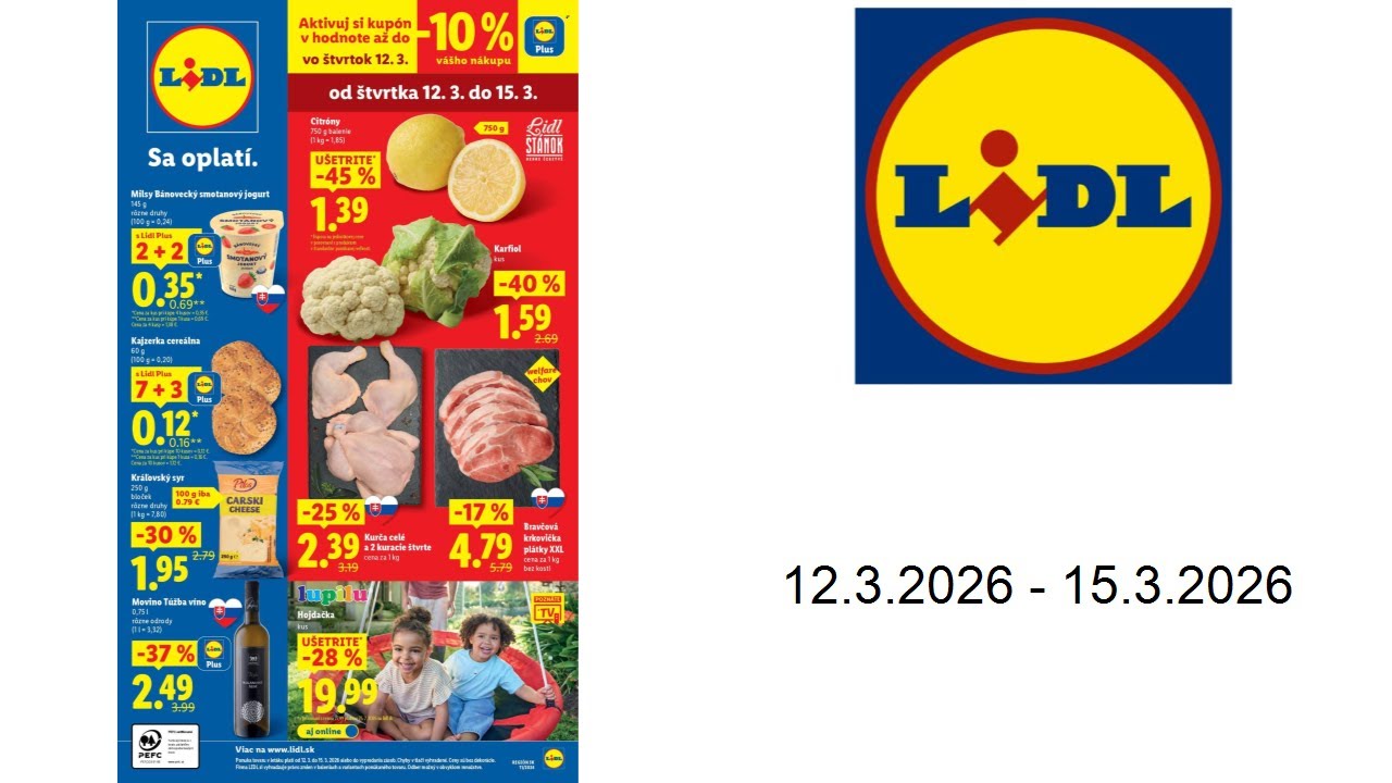 Lidl leták - 12.3.2026 - 15.3.2026