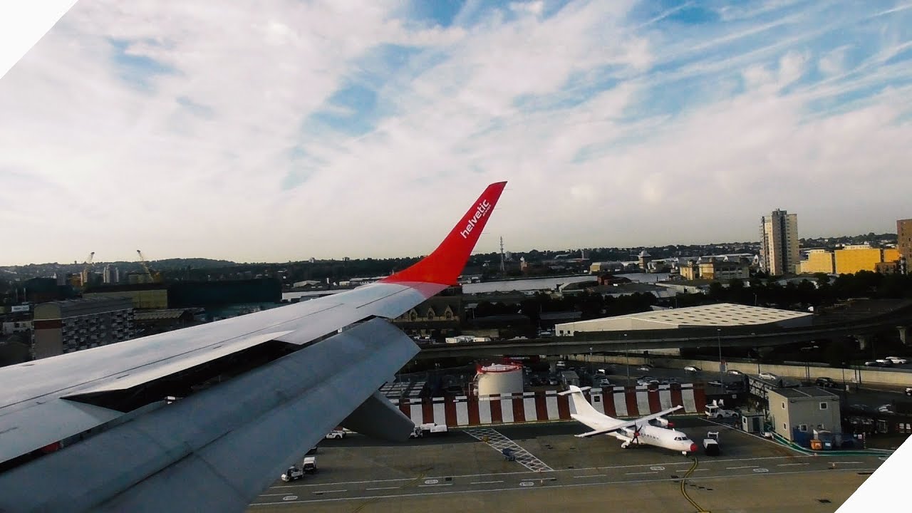 SPECTECULAR VIEW! London City Airport Landing | Helvetic Airways / Swiss Embraer ERJ-190