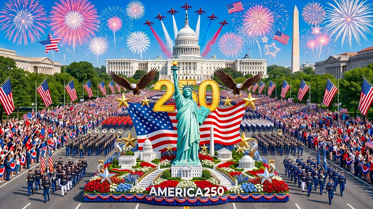 🔴 Прямая трансляция: 🇺🇸 Празднование 250-летия Америки в Вашингтоне, округ Колумбия, 2026 | Гранд