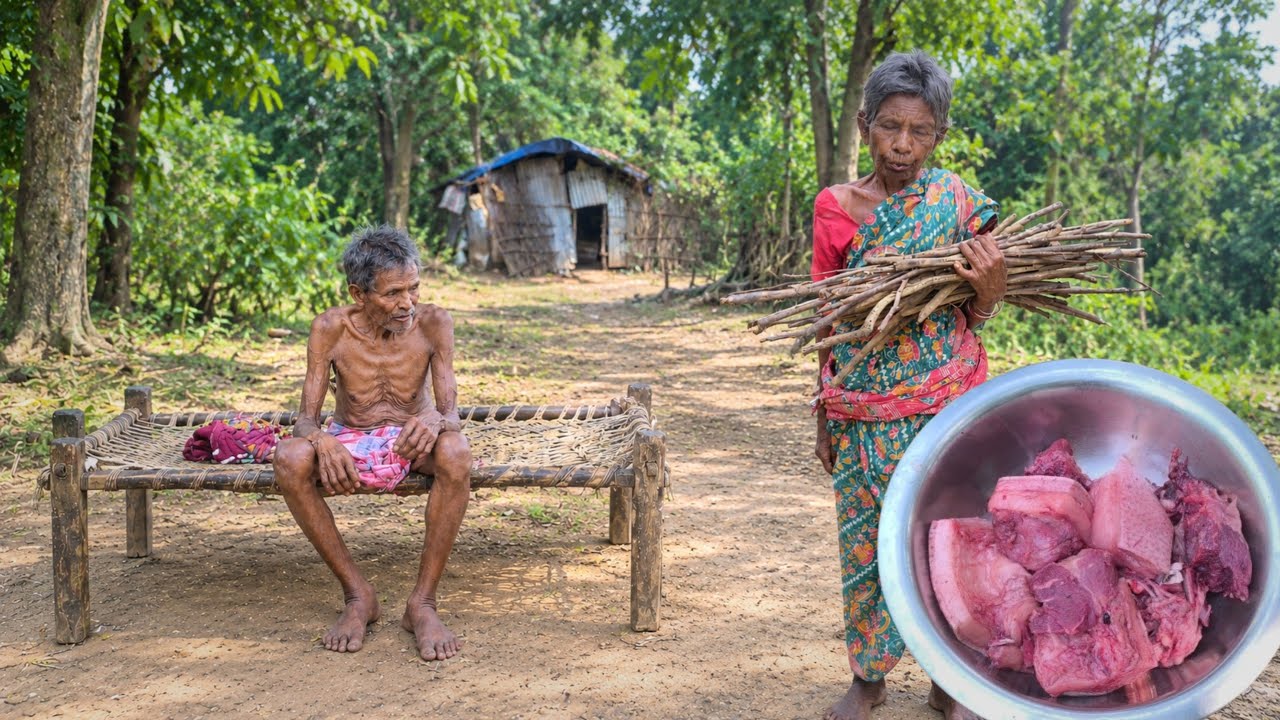 far from CIVILIZATION | simple & difficult life of an elderly couple in a village || hard lifestyle 