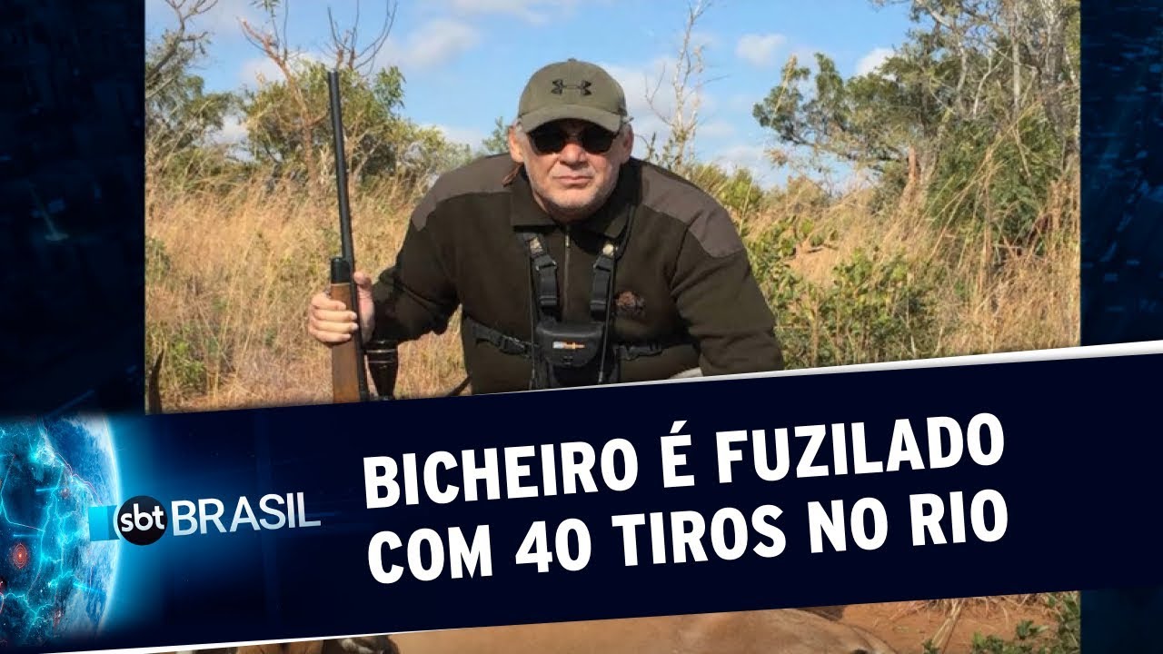 Um dos chefes do jogo do bicho no Rio é executado com 40 tiros | SBT Brasil (25/02/20)