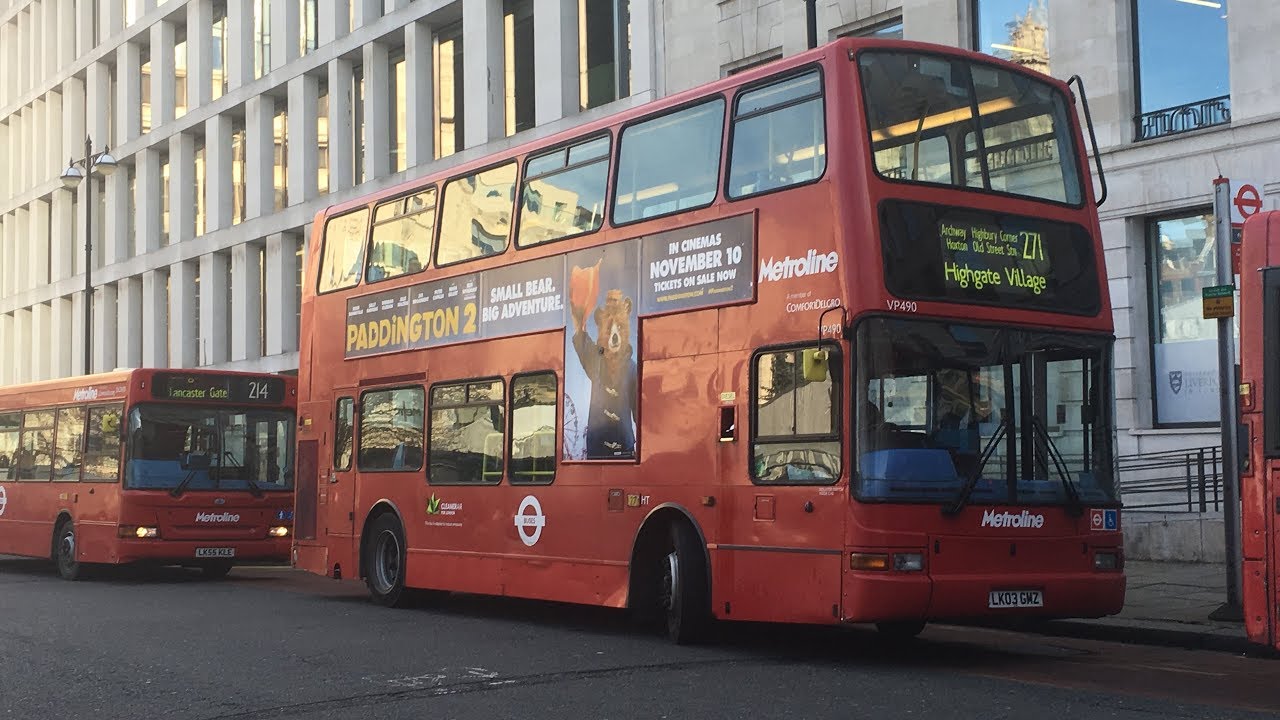 271 Bus Route (VP490 LK03GMZ) Volvo Plaxton President Metroline (9th December 2017)