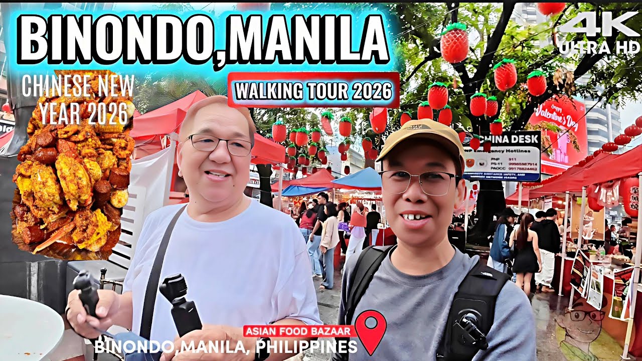 BEST Asian Street Food! Binondo Chinatown Manila - CNY 2026 [4K] Walking Tour 