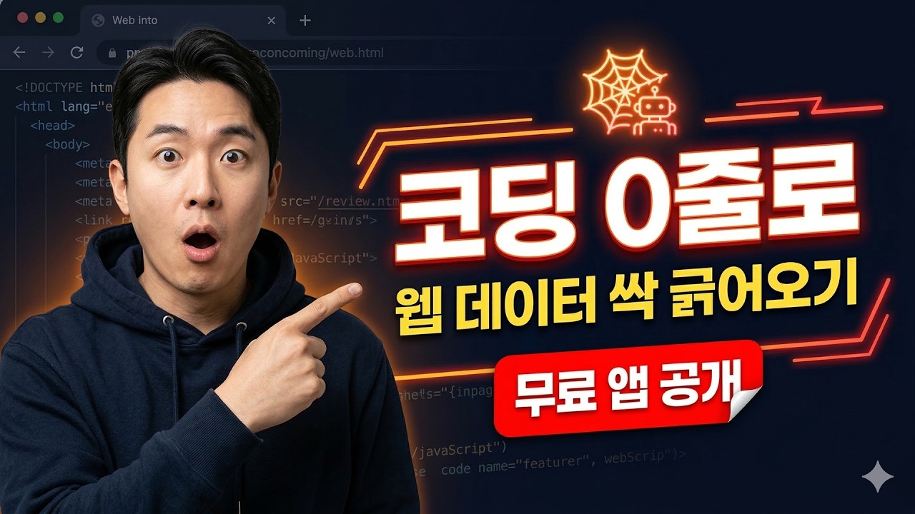 코딩 없이 웹 데이터 수집하는 법 | 크롤링&middot;스크래핑 완벽정리 + 무료 앱 공개